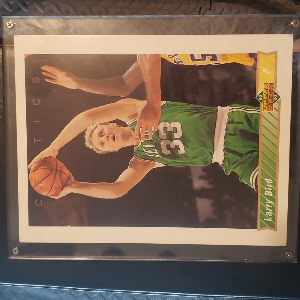 Large size of Larry Bird Card with stats